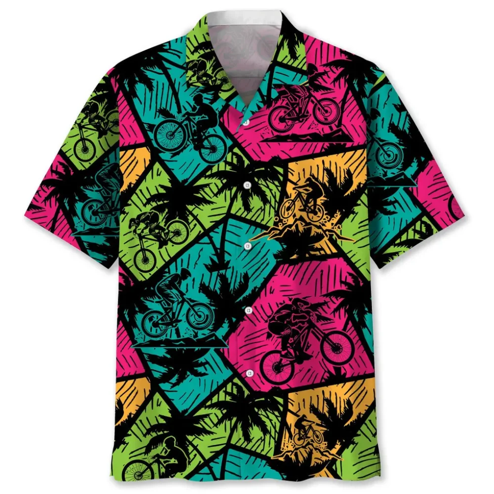 Mountain Bike Beach Color Hawaiian Shirt HWBN2762537 - Beltina