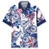 Mountain Bike Blue Hibiscus Hawaiian Shirt HWBN2764420 - Beltina