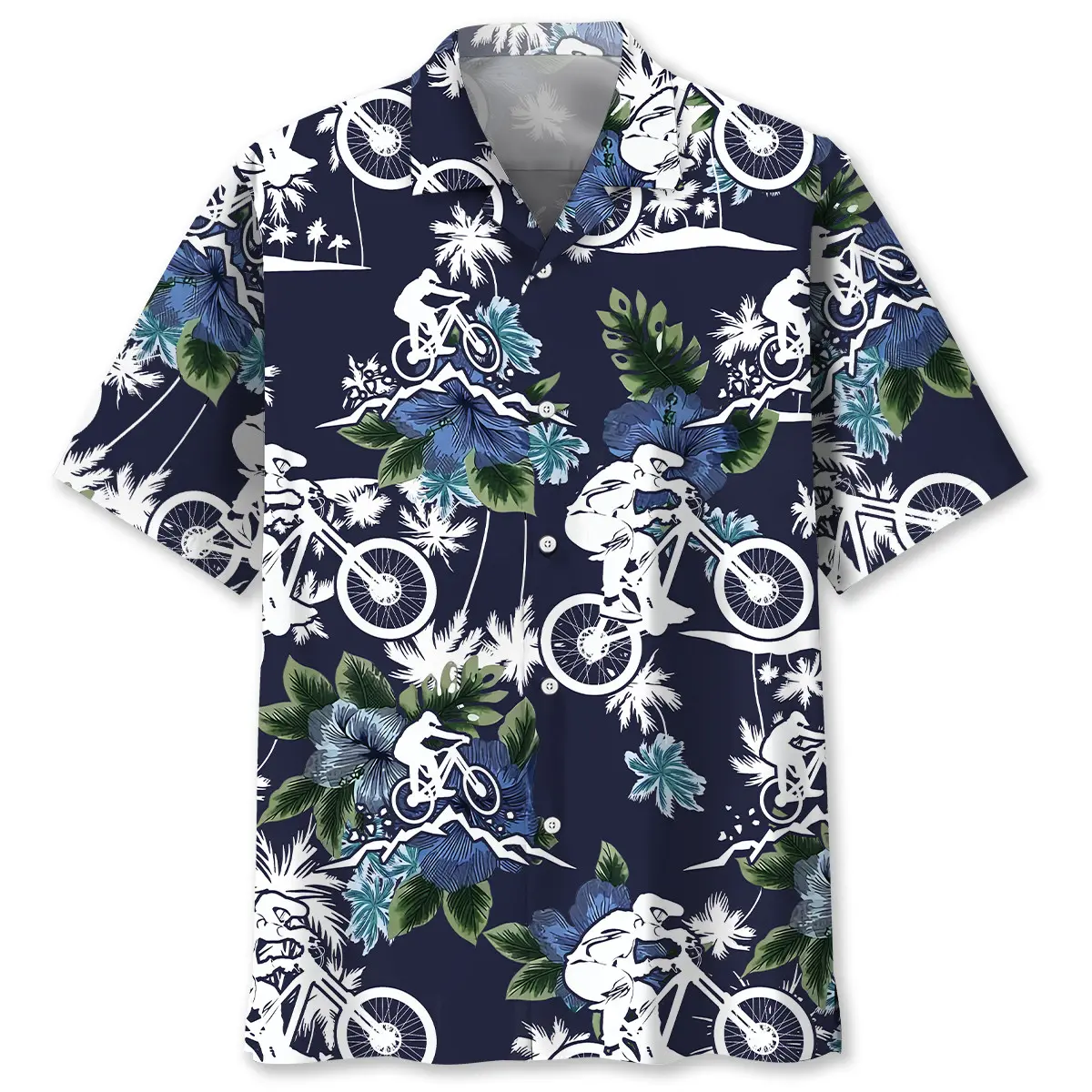mountain-bike-blue-nature-hawaiian-shirt
