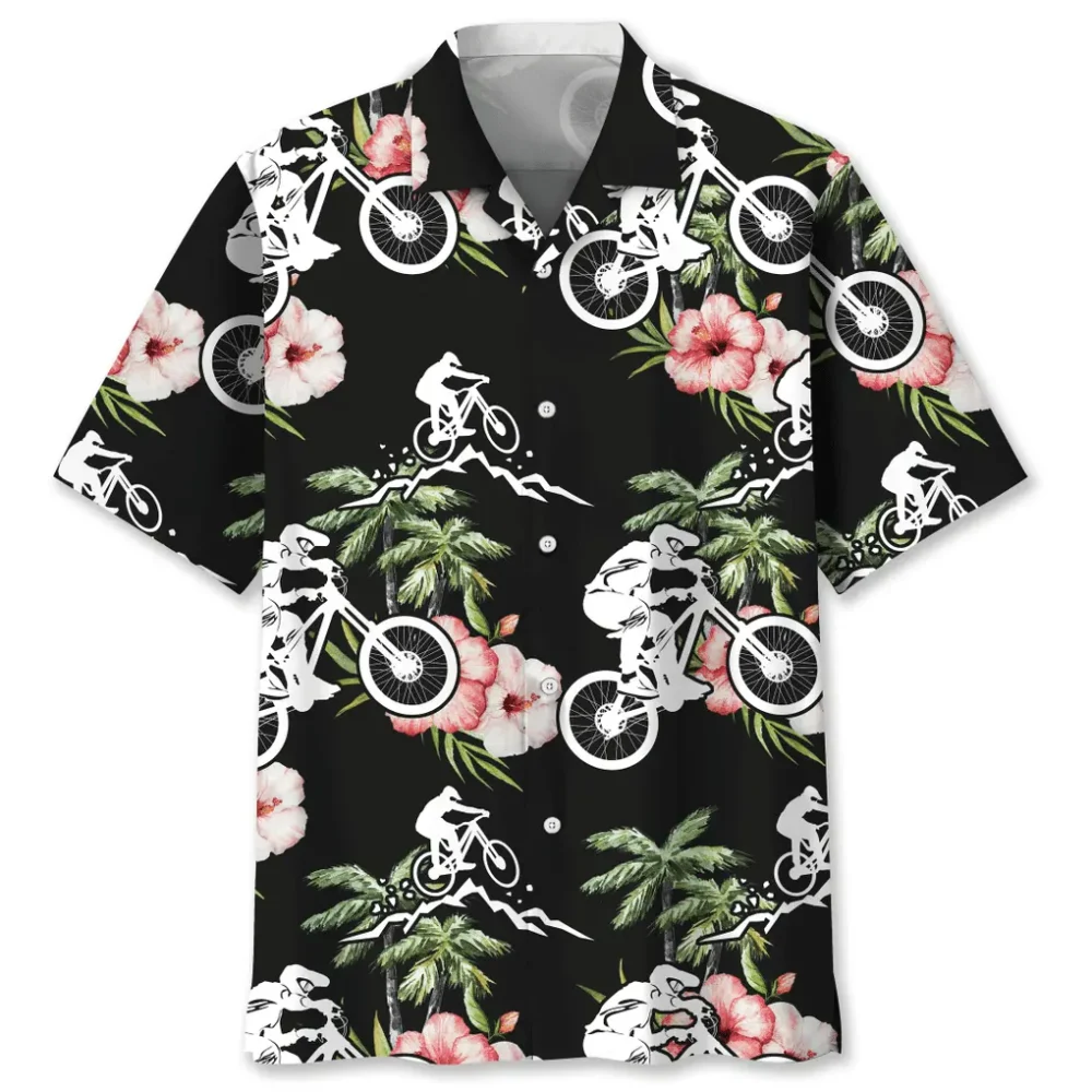 Mountain Bike Nature Flower Hawaiian Shirt HWBN2762547 - Beltina