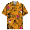 Mountain Bike Orange Tropical Hawaiian Shirt HWBN2762548 - Beltina