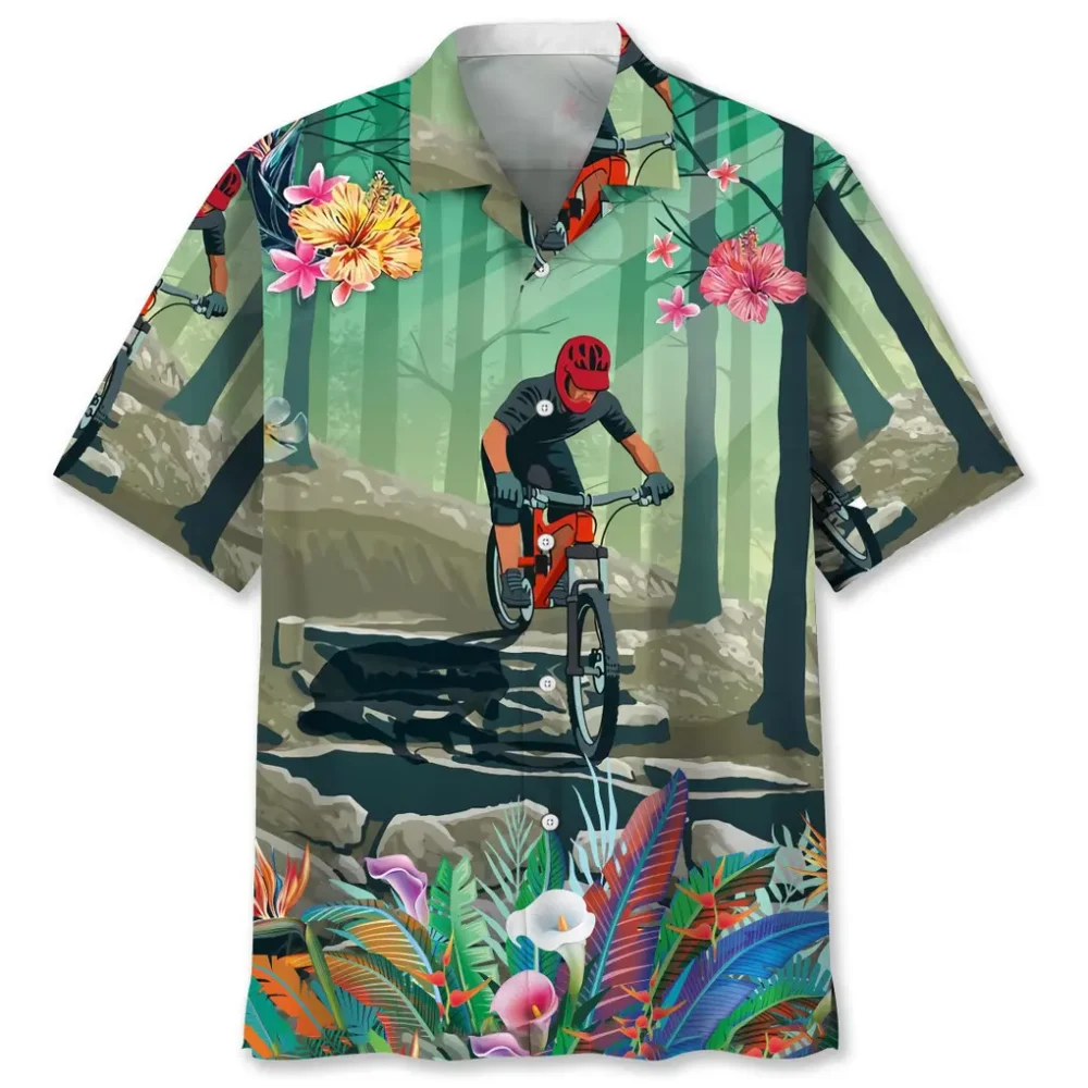 Mountain Bike Tropical Hawaiian Shirt HWBN2762552 - Beltina