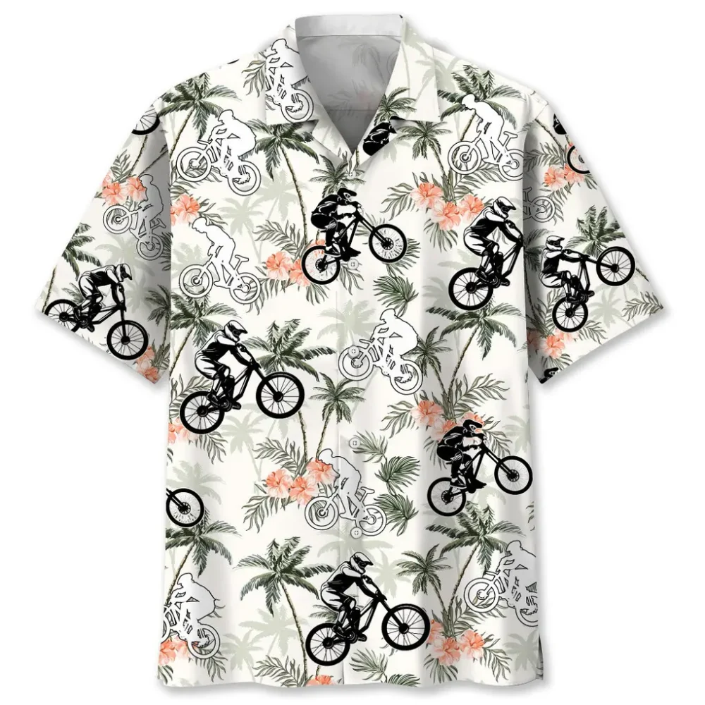 Mountain Bike Tropical Tree Hawaiian Shirt HWBN2762555 - Beltina