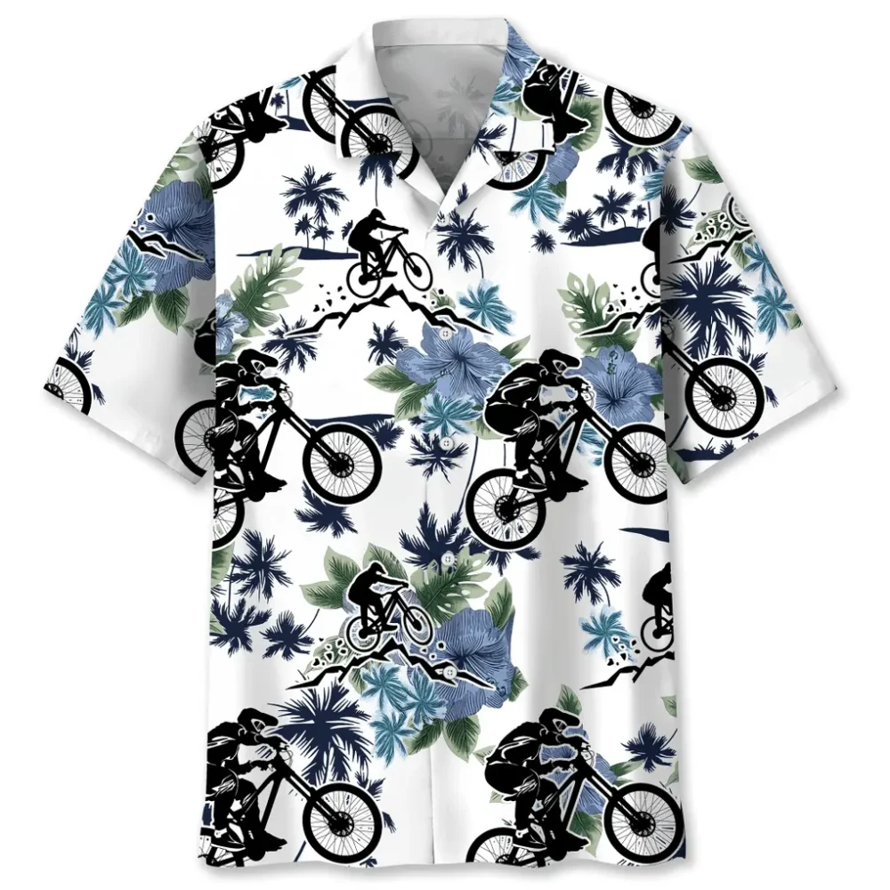 Mountain Bike White Nature Hawaiian Shirt HWBN2762560 - Beltina