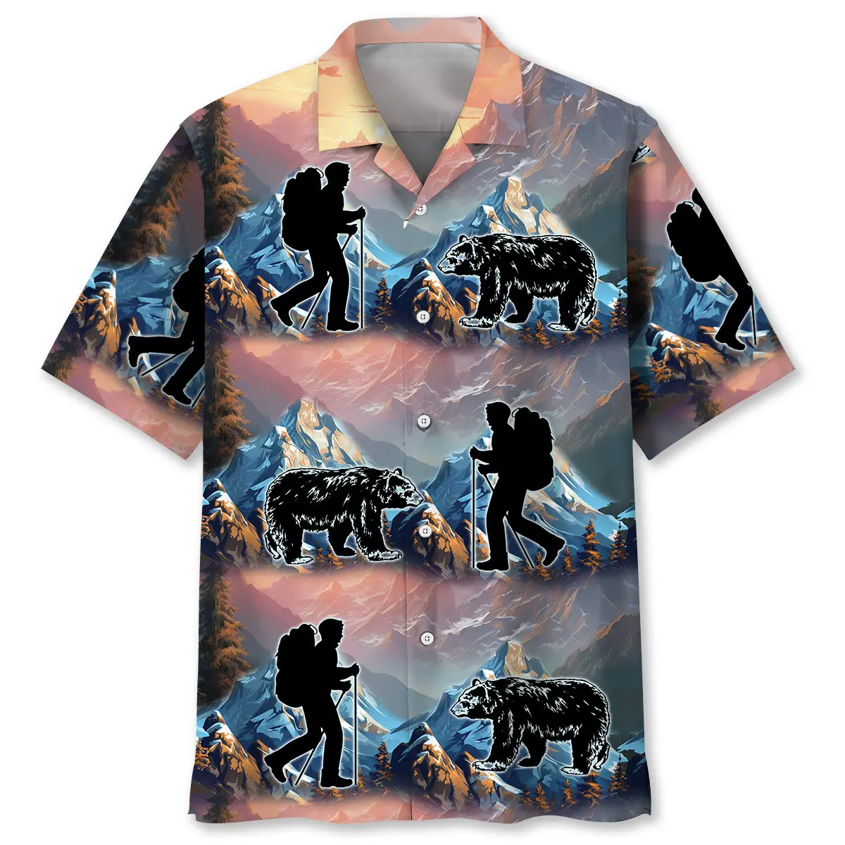 mountain-hiking-with-bear-hawaiian-shirt