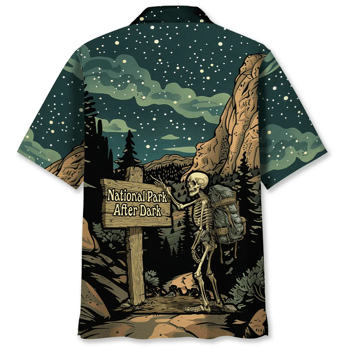 national-park-after-dark-skull-hawaiian-shirt-2