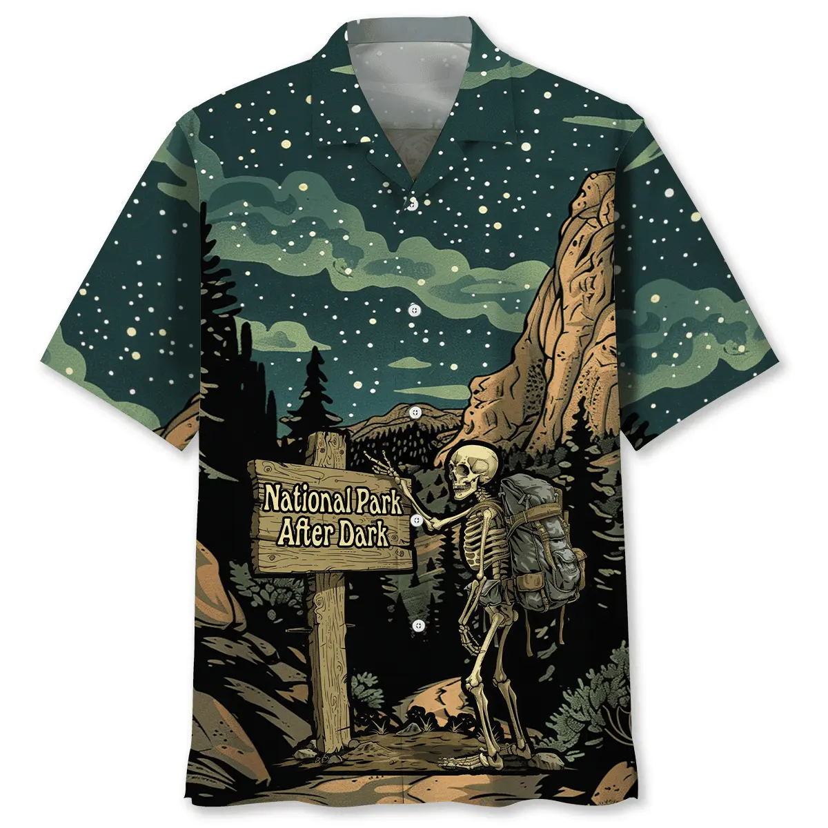national-park-after-dark-skull-hawaiian-shirt