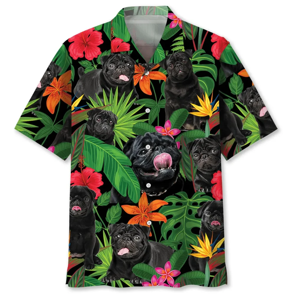 Naughty Pug Hawaiian Shirt HWBN2763003 - Beltina