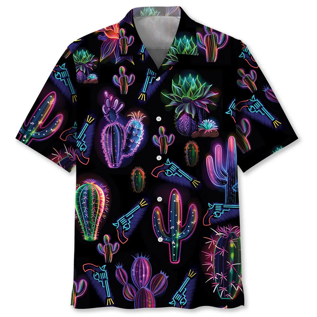 neon-cactus-black-hawaiian-shirt
