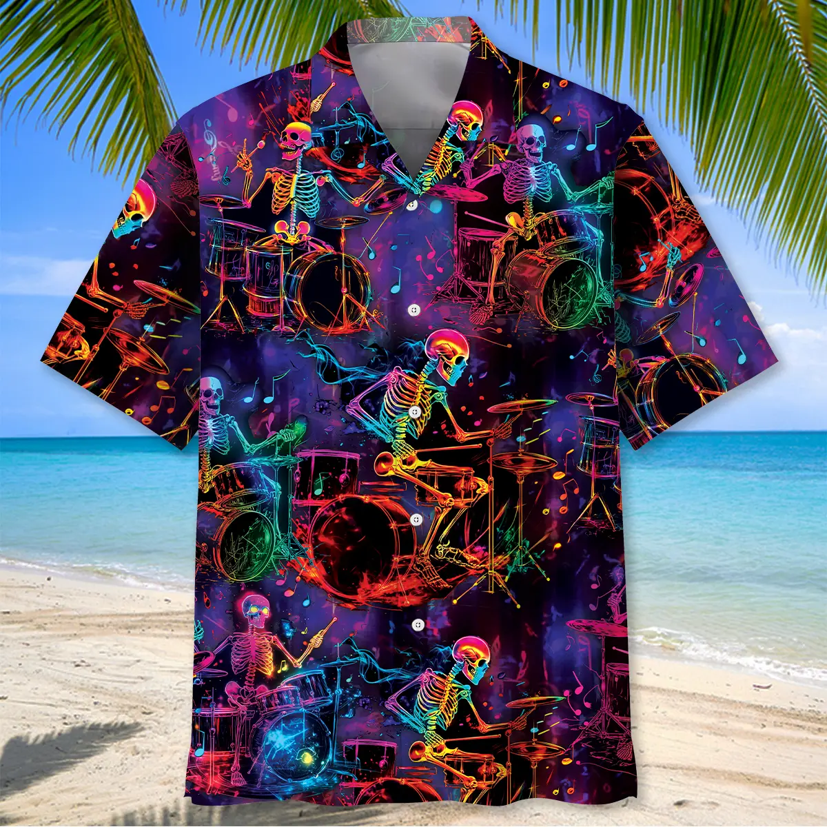 neon-drum-skeleton-hawaiian-shirt-2