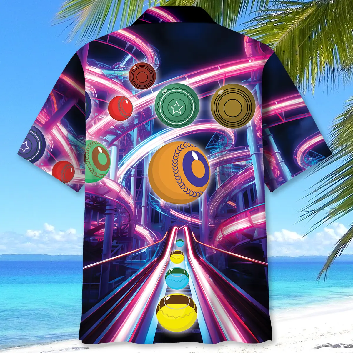 neon-roller-coaster-lawn-bowl-hawaiian-shirt-2