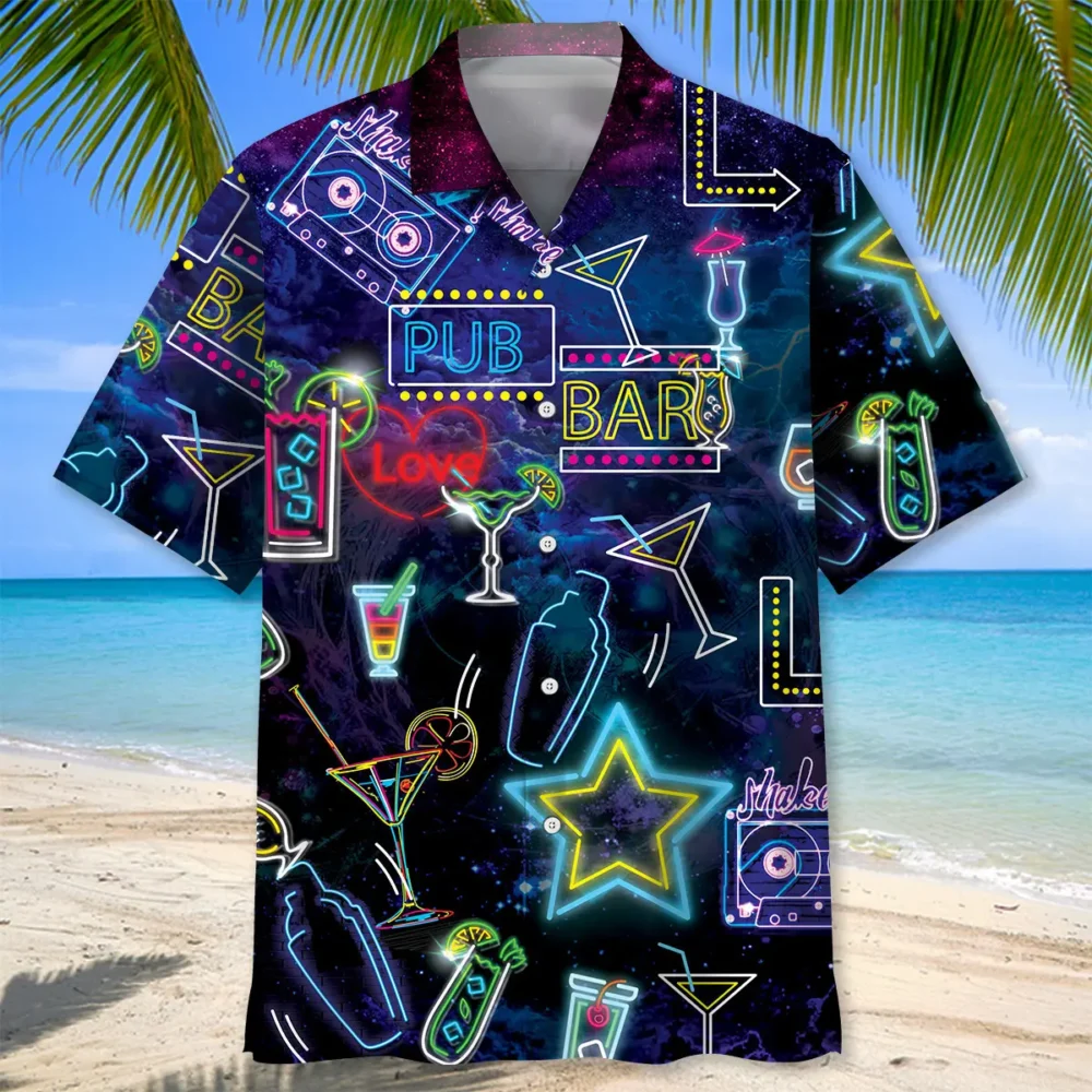 Neon Style Bartender Hawaiian Shirt HWBN2762951 - Beltina