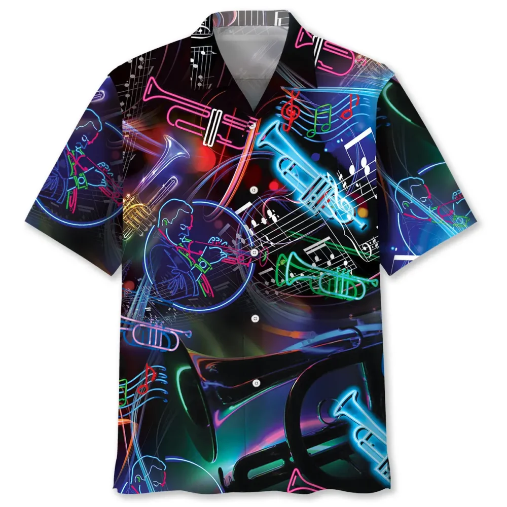 Neon Style Trumpet Hawaiian Shirt HWBN2762910 - Beltina
