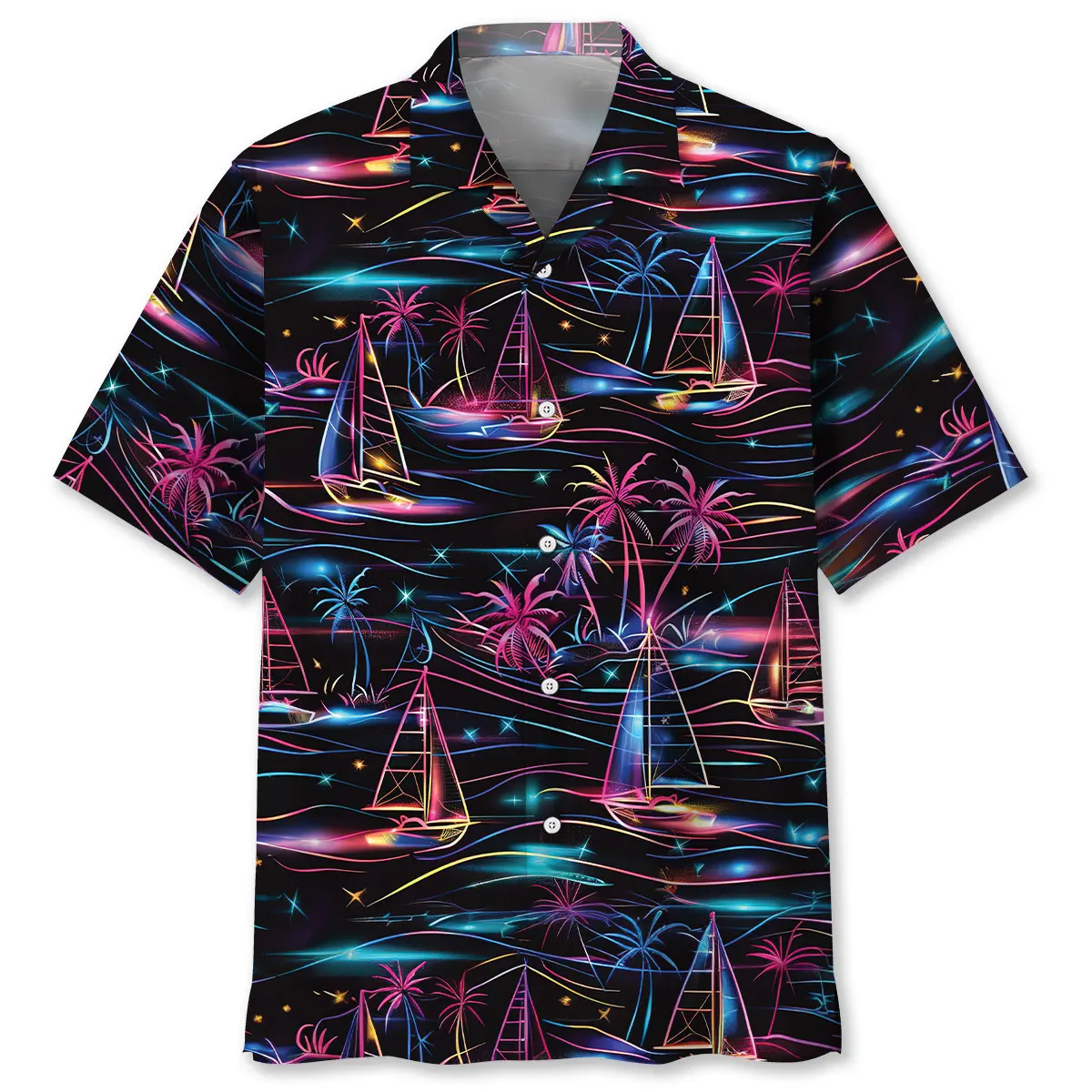 neon-tropical-sailboat-hawaiian-shirt