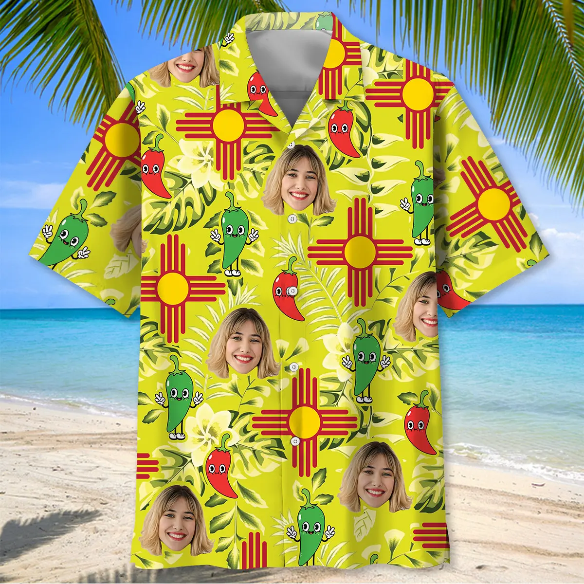 new-mexico-dancing-chilies-custom-face-hawaiian-shirt-1