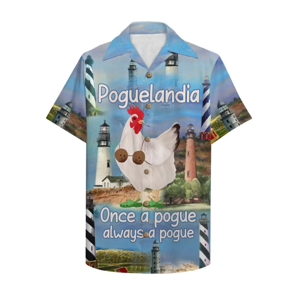Outer Bank Poguelandia once a pogue always a pogue Unisex Hawaiian Shirt Aloha Shirt Summer Vibe HWBN2765619 - Beltina