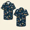 Owl and Scarf Seamless Pattern Unisex Hawaiian Shirt Aloha Shirt Summer Vibe Gifts for Fans HWBN2765597 - Beltina