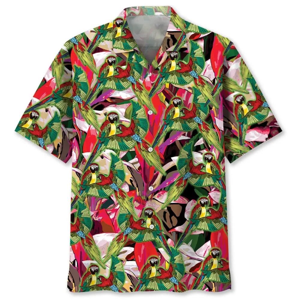 Parrot Tropical Color Hawaiian Shirt HWBN2762742 - Beltina