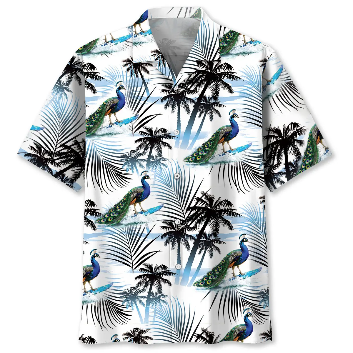 peacock-surfing-funny-hawaiian-shirt