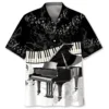 Piano Black & White Hawaiian Shirt HWBN2763940 - Beltina