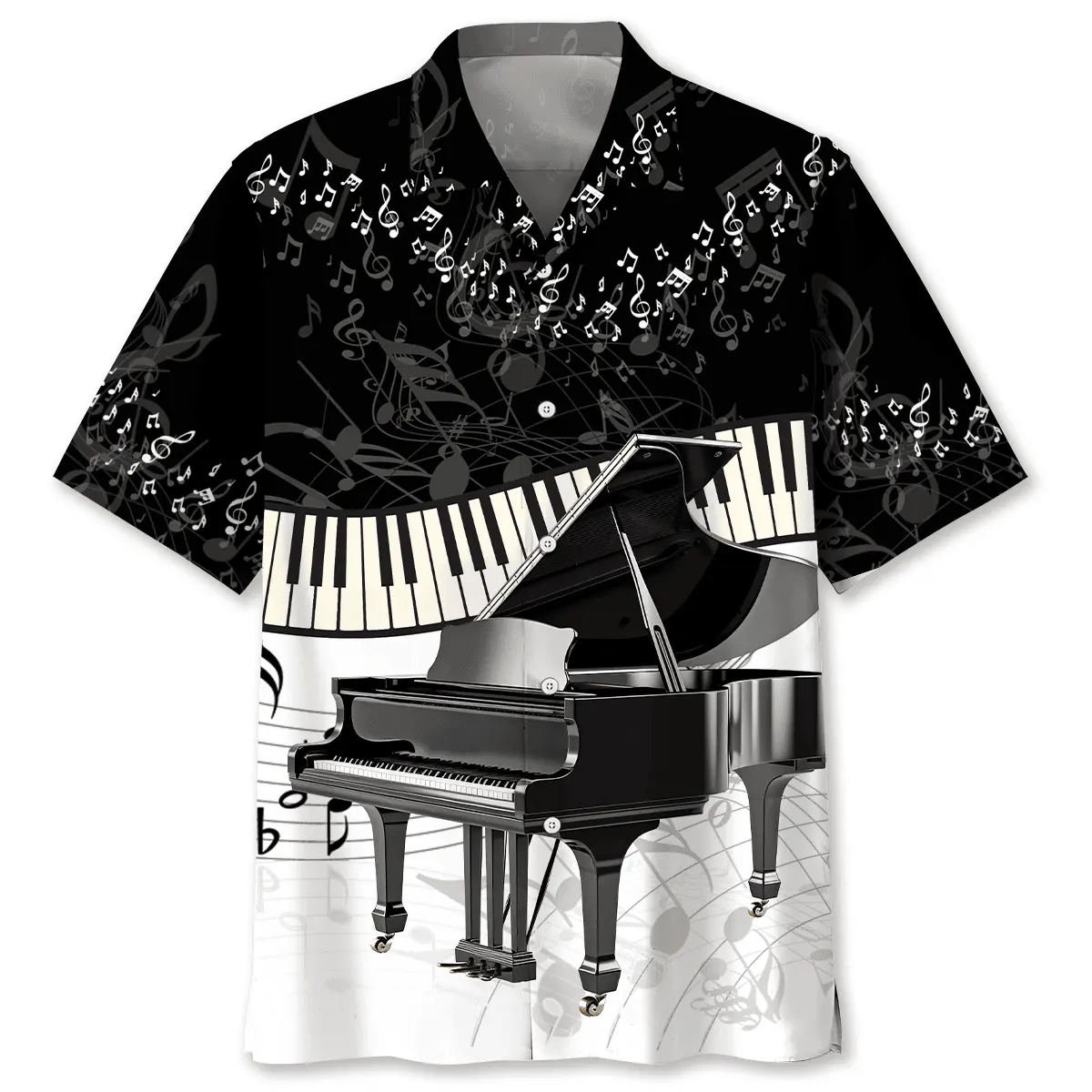 piano-black-white-hawaiian-shirt