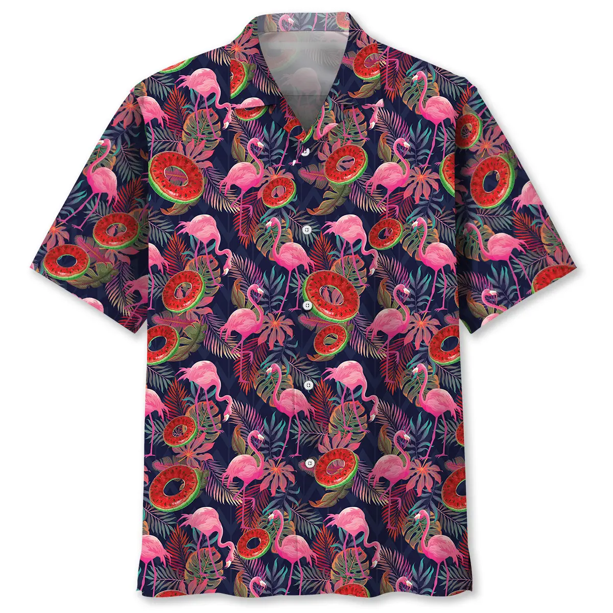 pink-flamingo-watermelon-hawaiian-shirt