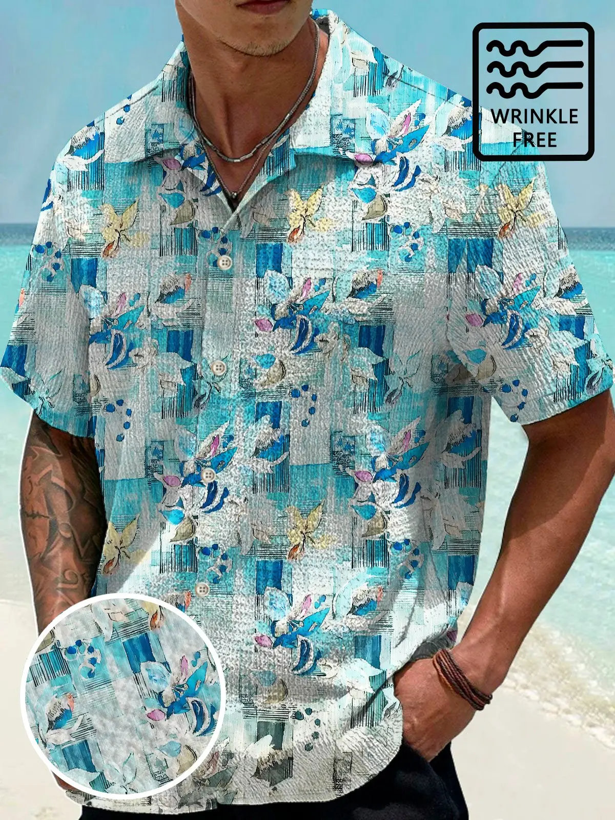 plant-flower-mens-button-button-casual-hawaiian-shirt