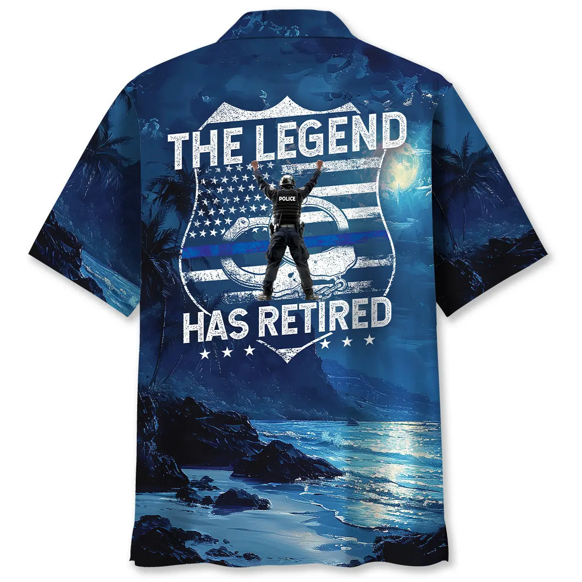 police-the-legend-has-retired-hawaiian-shirt