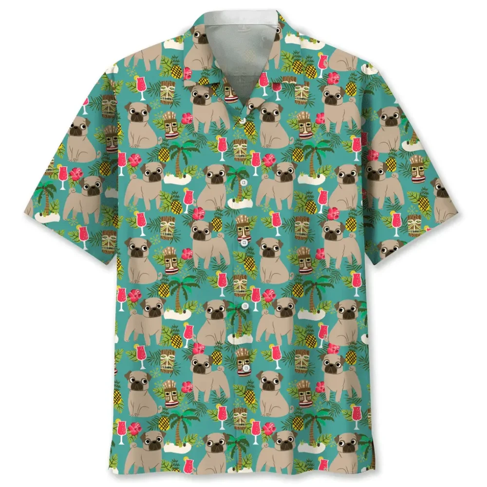 Pug Hawaiian Beach Hawaiian Shirt HWBN2762149 - Beltina