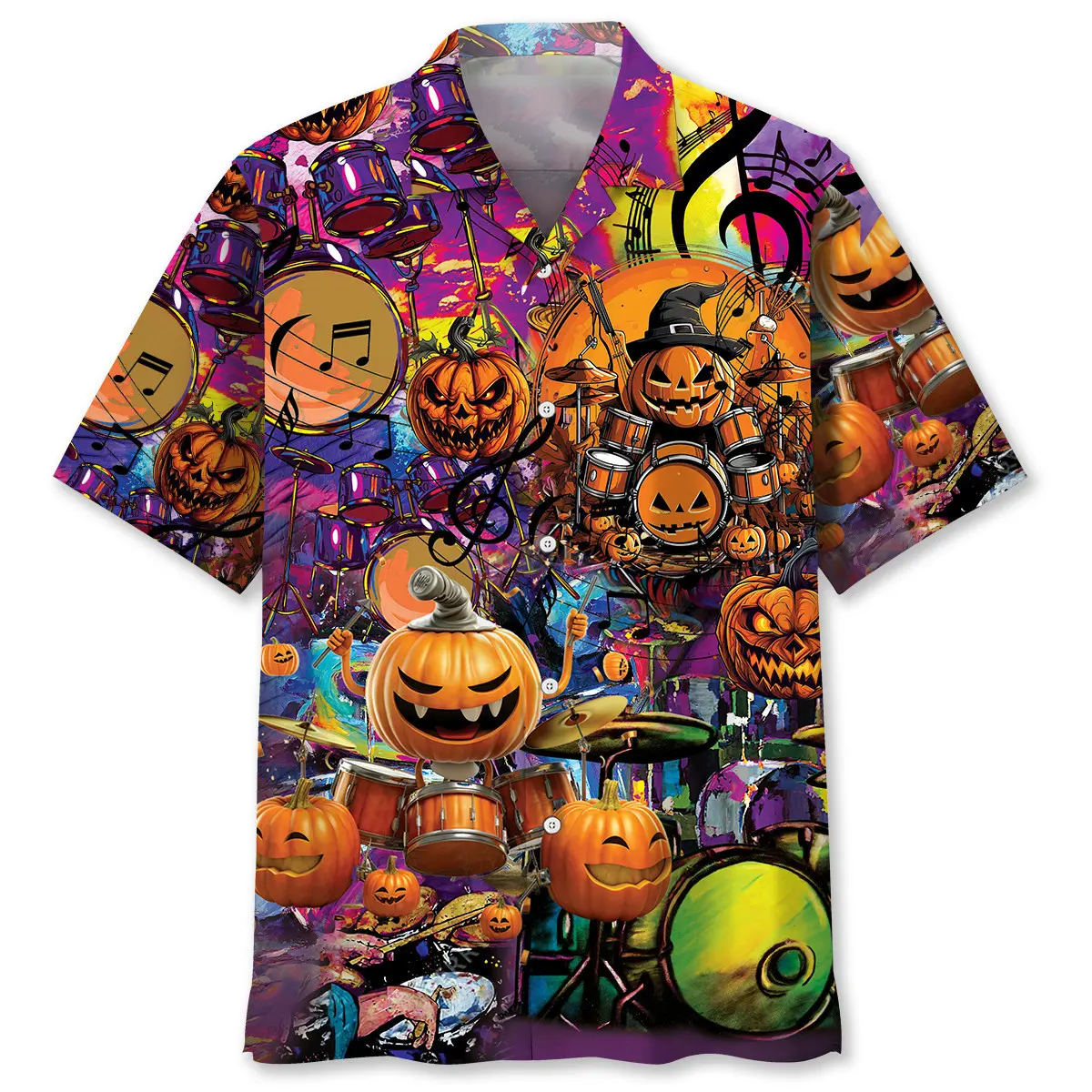 pumpkin-drummer-halloween-hawaiian-shirt