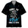 Punk Rockstar Kitty Cat Drummer Playing Drums Hawaiian Shirt HWBN2764656 - Beltina