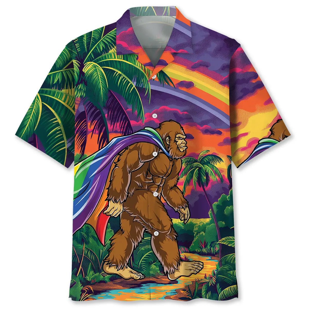 rainbow-bigfoot-hawaiian-shirt