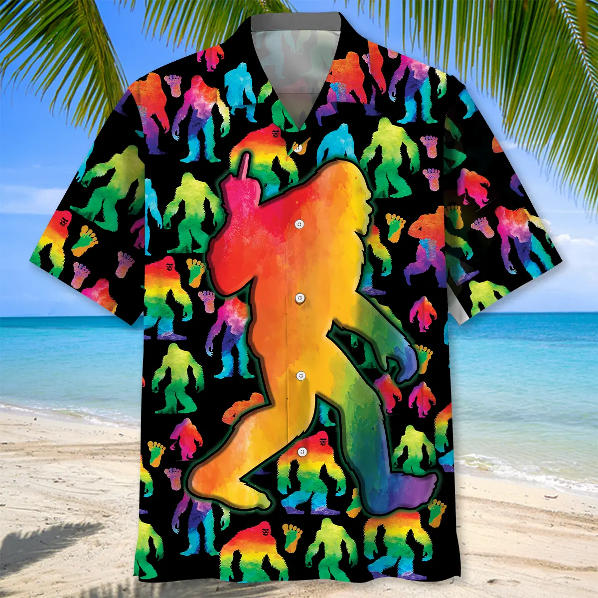rainbow-bigfoot-party-hawaiian-shirt-1