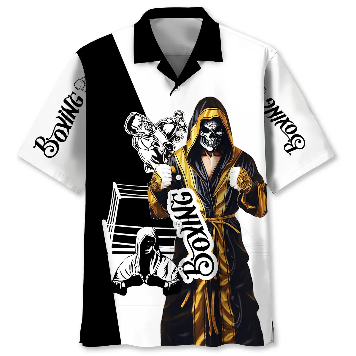 retro-boxing-skull-hawaiian-shirt