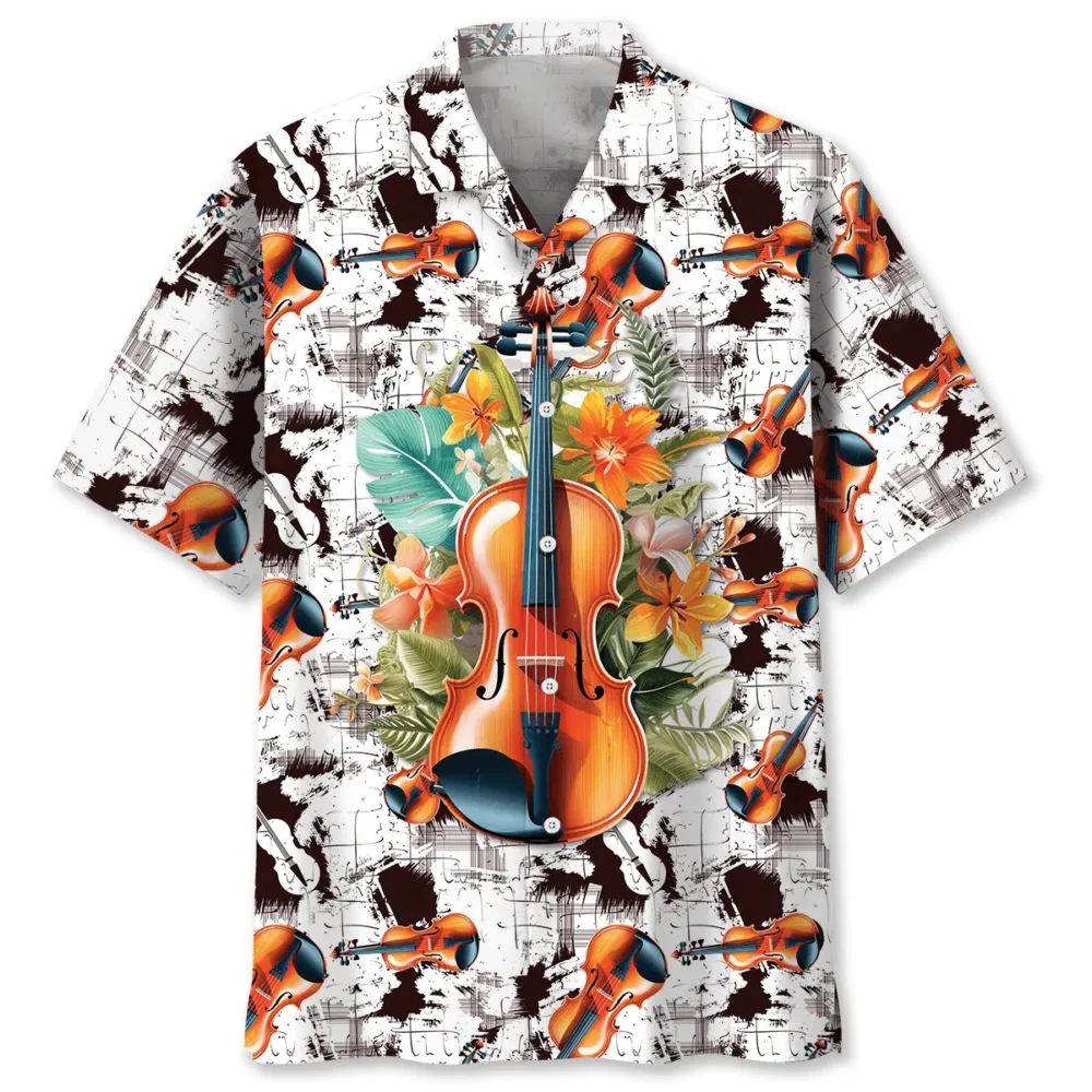Retro Colorful Violin Hawaiian Shirt HWBN2762928 - Beltina