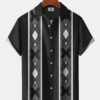 Retro Geometric 60s Classic Bowling Hawaiian Shirt HWBN2765223 - Beltina