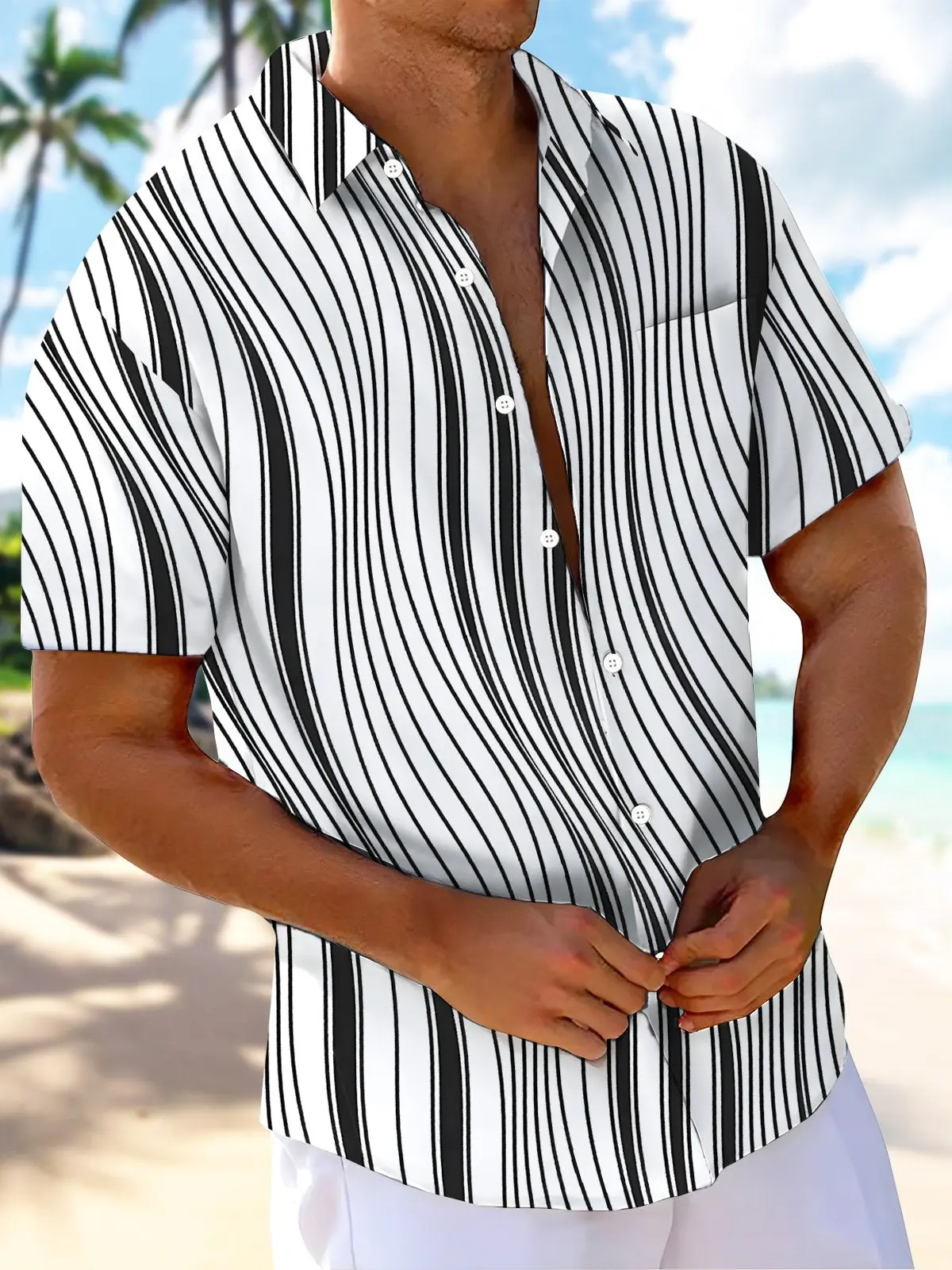 retro-geometric-gradient-basic-line-mens-hawaiian-shirt