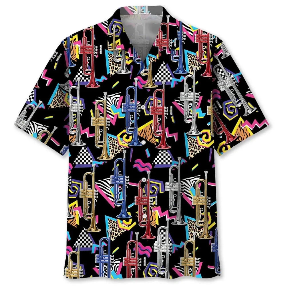 Retro Trumpet Hawaiian Shirt HWBN2762906 - Beltina