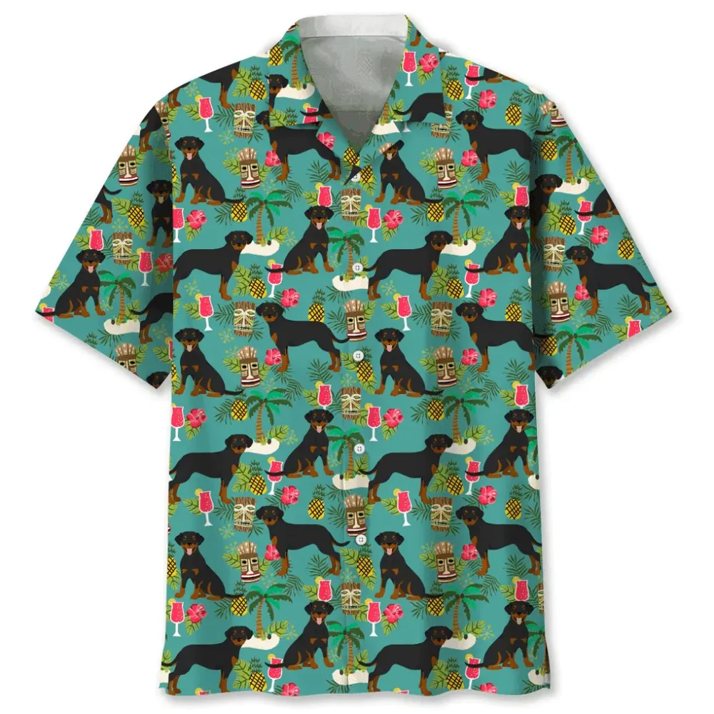 Rottweiler Hawaiian Beach Hawaiian Shirt HWBN2762152 - Beltina