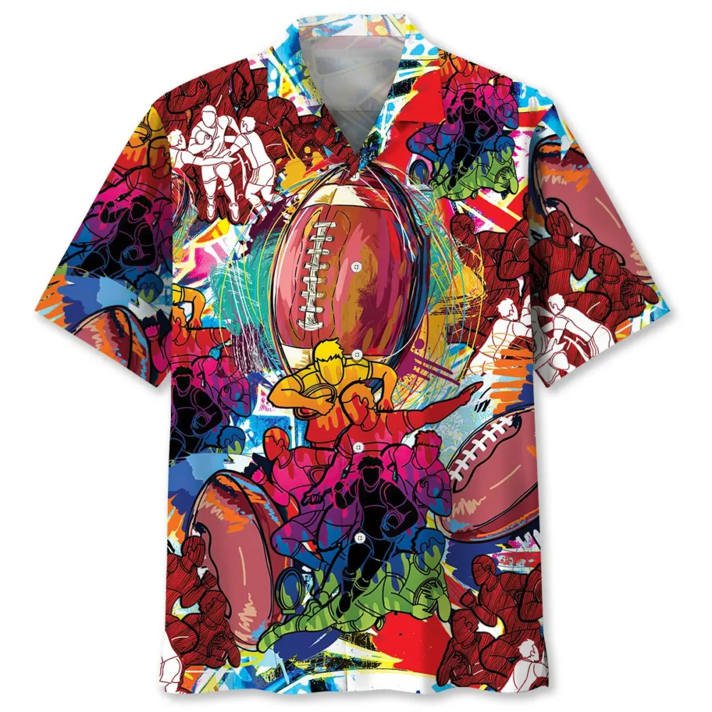Rugby Color Hawaiian Shirt HWBN2762800 - Beltina