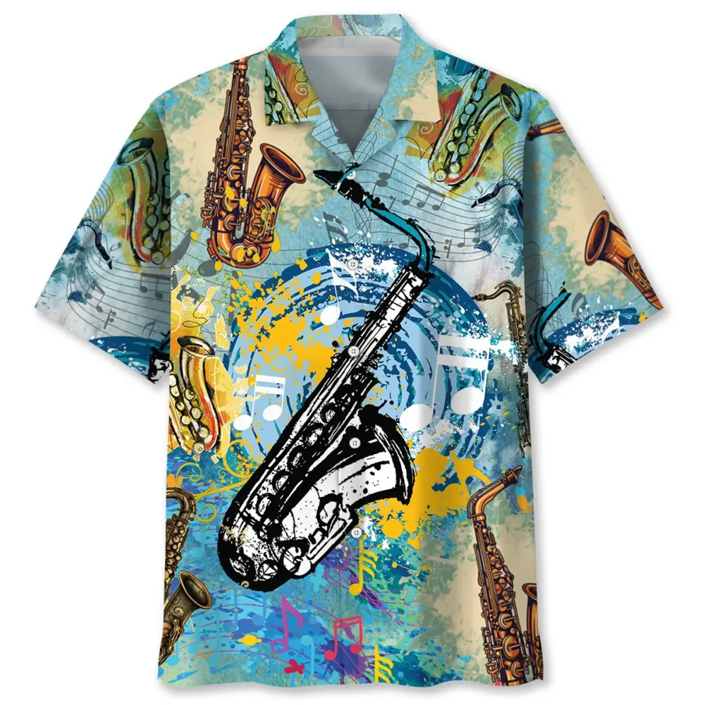 Saxophone Color Hawaiian Shirt HWBN2762842 - Beltina