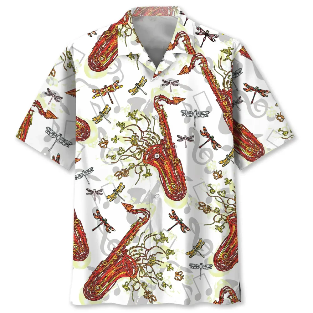 Saxophone Fly Hawaiian Shirt HWBN2762843 - Beltina