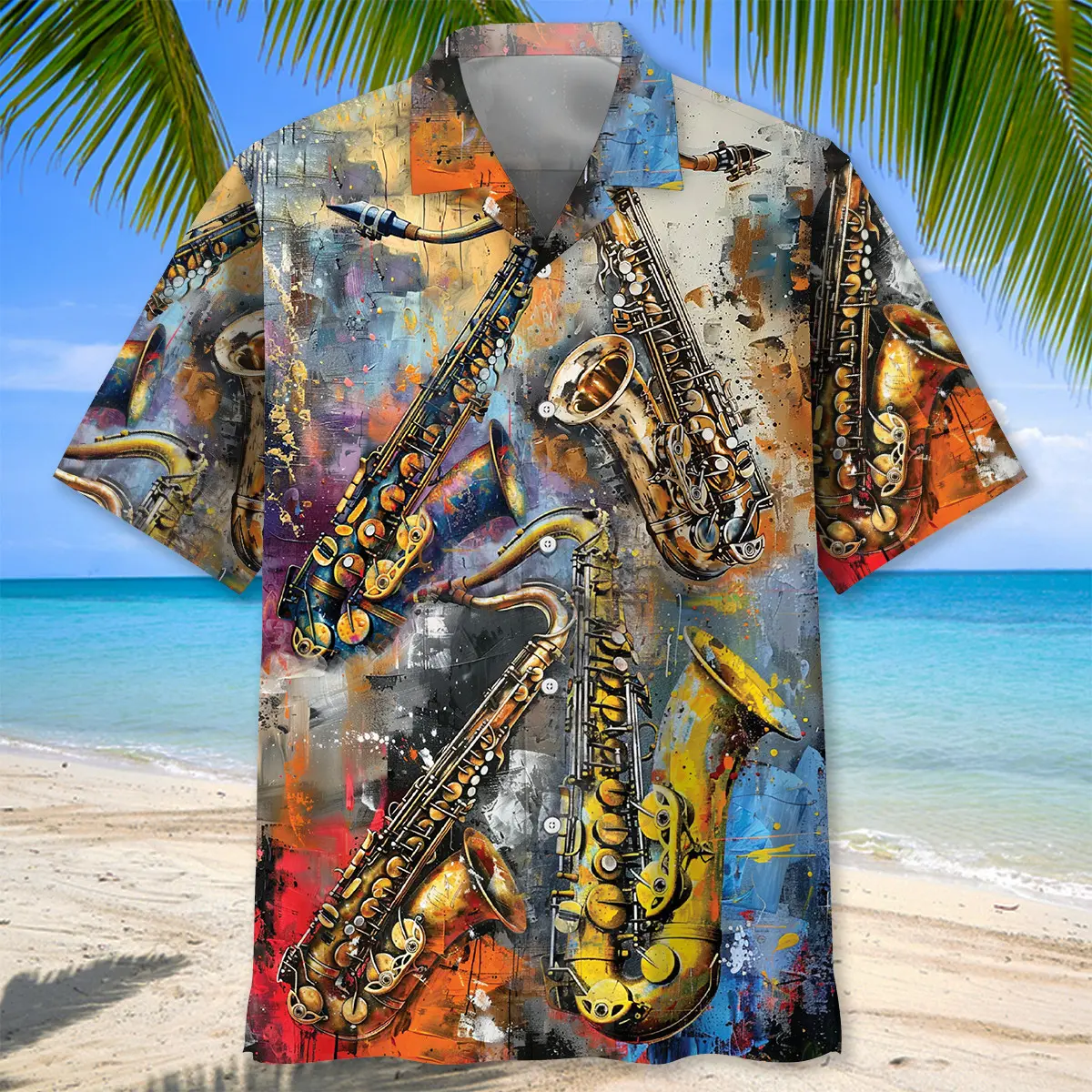 saxophone-vintage-art-hawaiian-shirt-1
