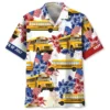 School Bus Happy 4th Of July Hawaiian Shirt HWBN2764129 - Beltina