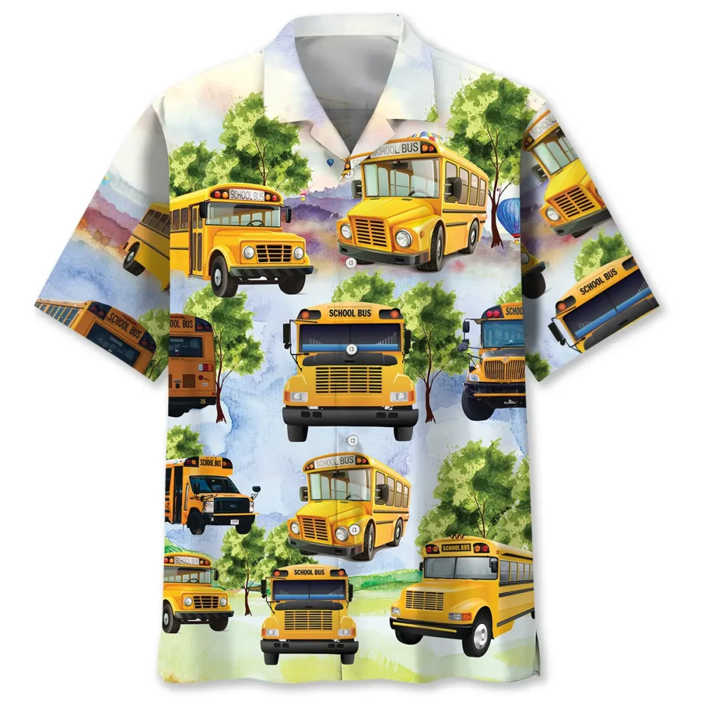 School Bus Hawaiian Shirt HWBN2762745 - Beltina