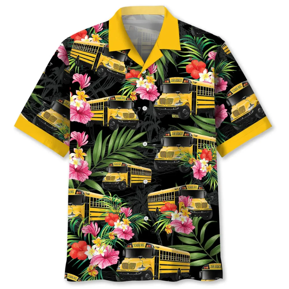School Bus Nature Hawaiian Shirt HWBN2762803 - Beltina