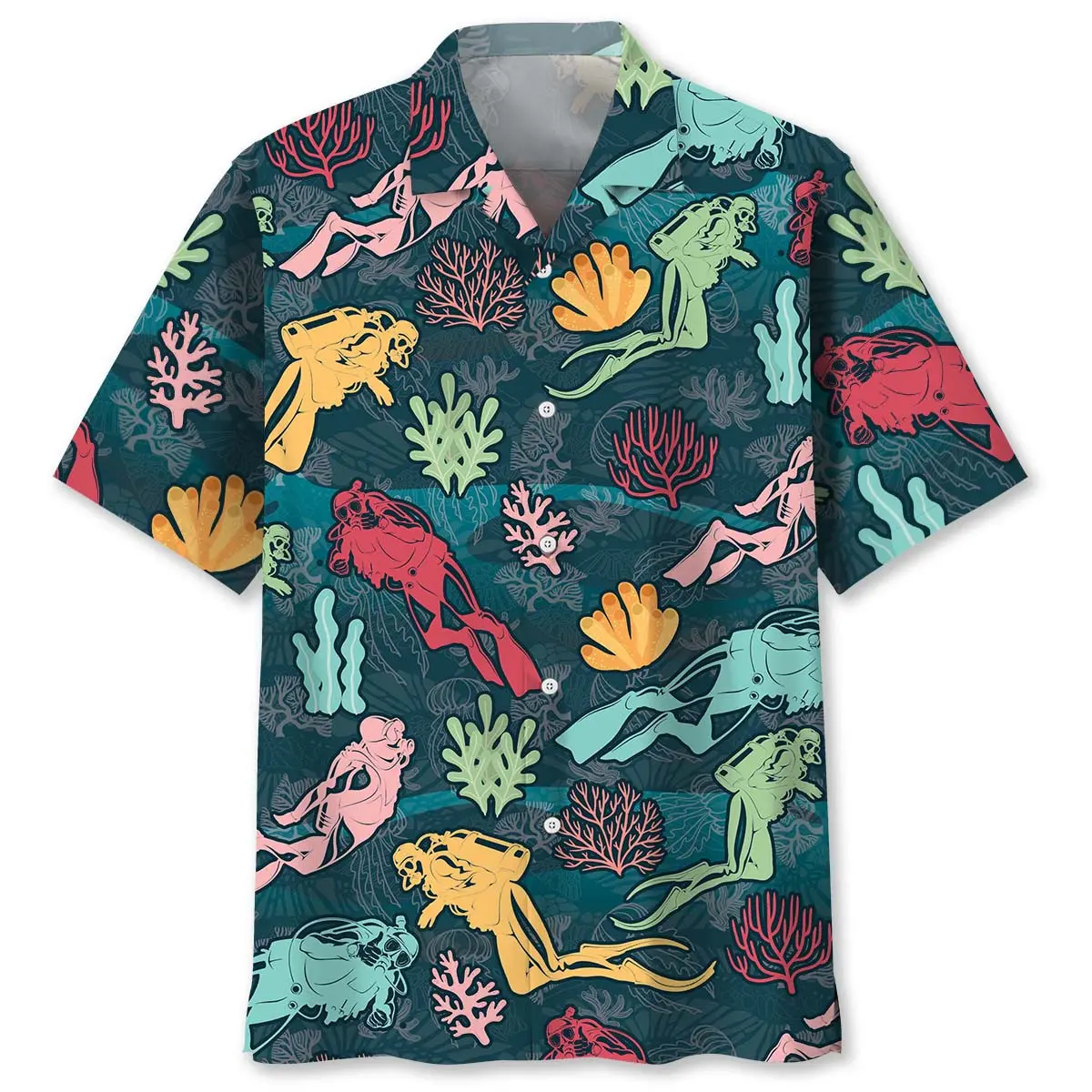 scuba-diving-coral-life-hawaiian-shirt