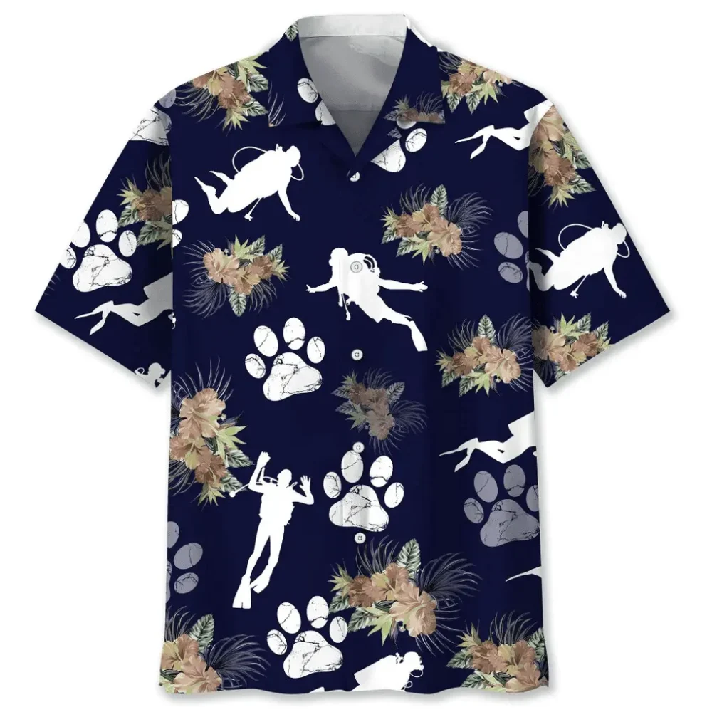 Scuba Diving Dog Tropical Hawaiian Shirt HWBN2762107 - Beltina