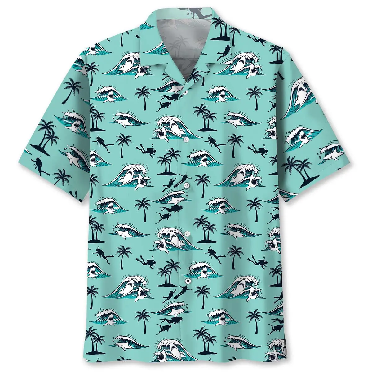 scuba-diving-island-hawaiian-shirt