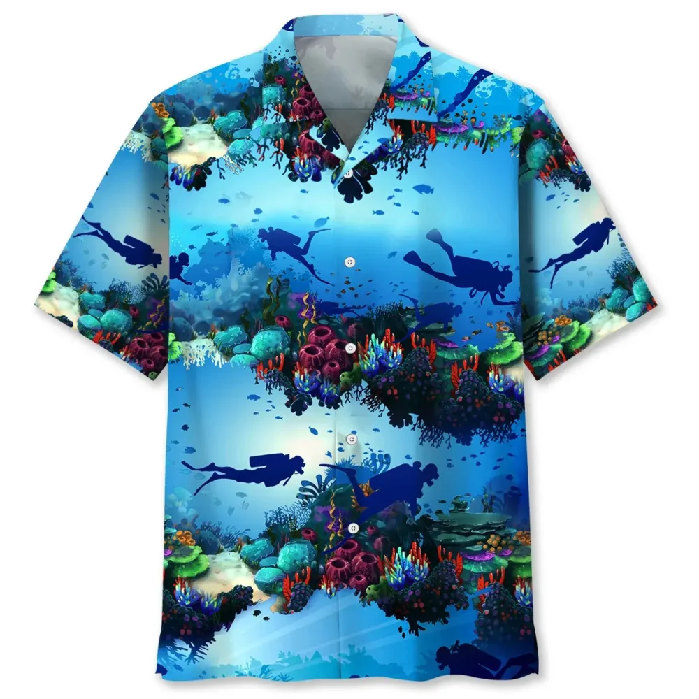 Scuba Diving Light Ocean Hawaiian Shirt HWBN2762100 - Beltina